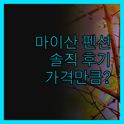 마이산패밀리펜션 솔직 후기 가격만큼 