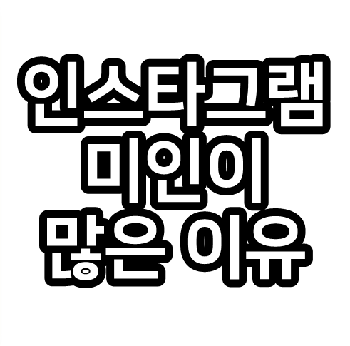  인스타에 미인이 많은 이유