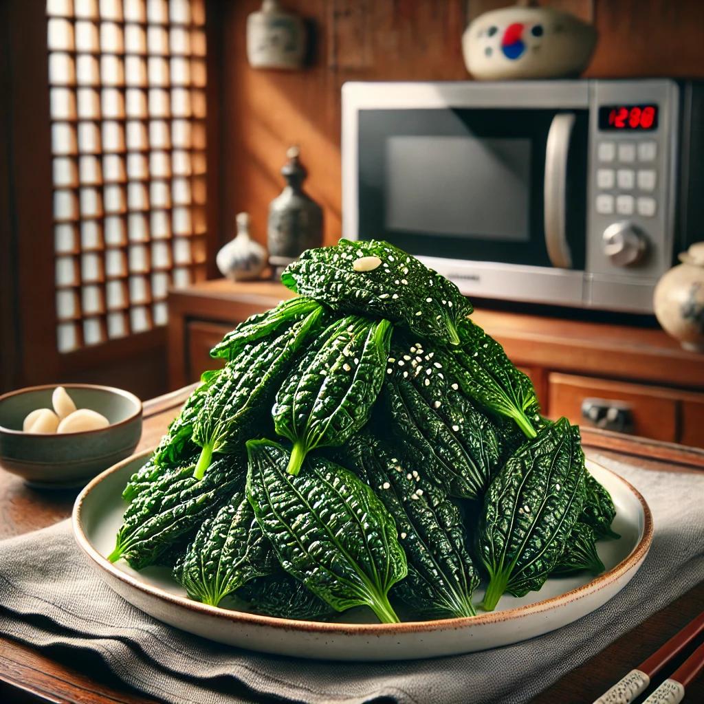 전자레인지 깻잎찜