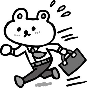 양복입고-뛰고있는-곰돌이