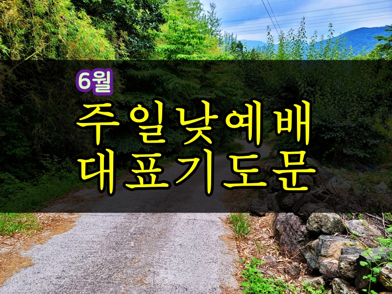 6월 주일낮예배 대표기도문