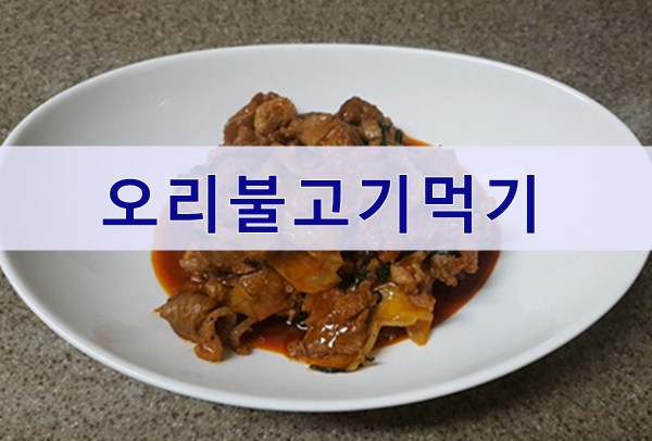  오리불고기를 집에서 먹자.