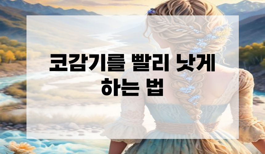 코감기를 빨리 낫게 하는 법