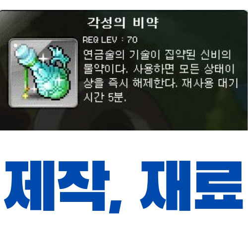  메이플스토리 각성의 비약 제작 (재료, 가격)