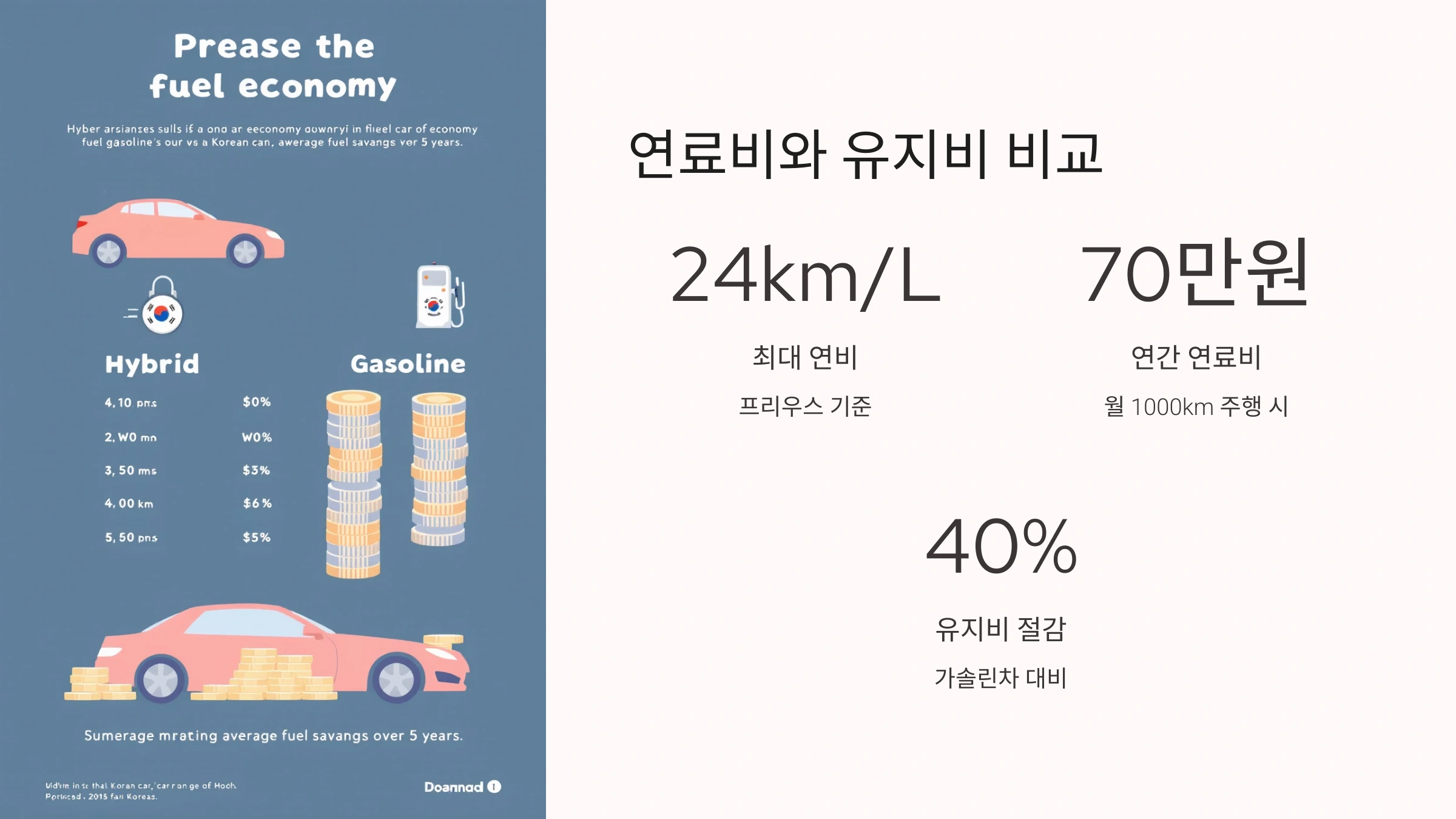 연료비와 유지비 비교