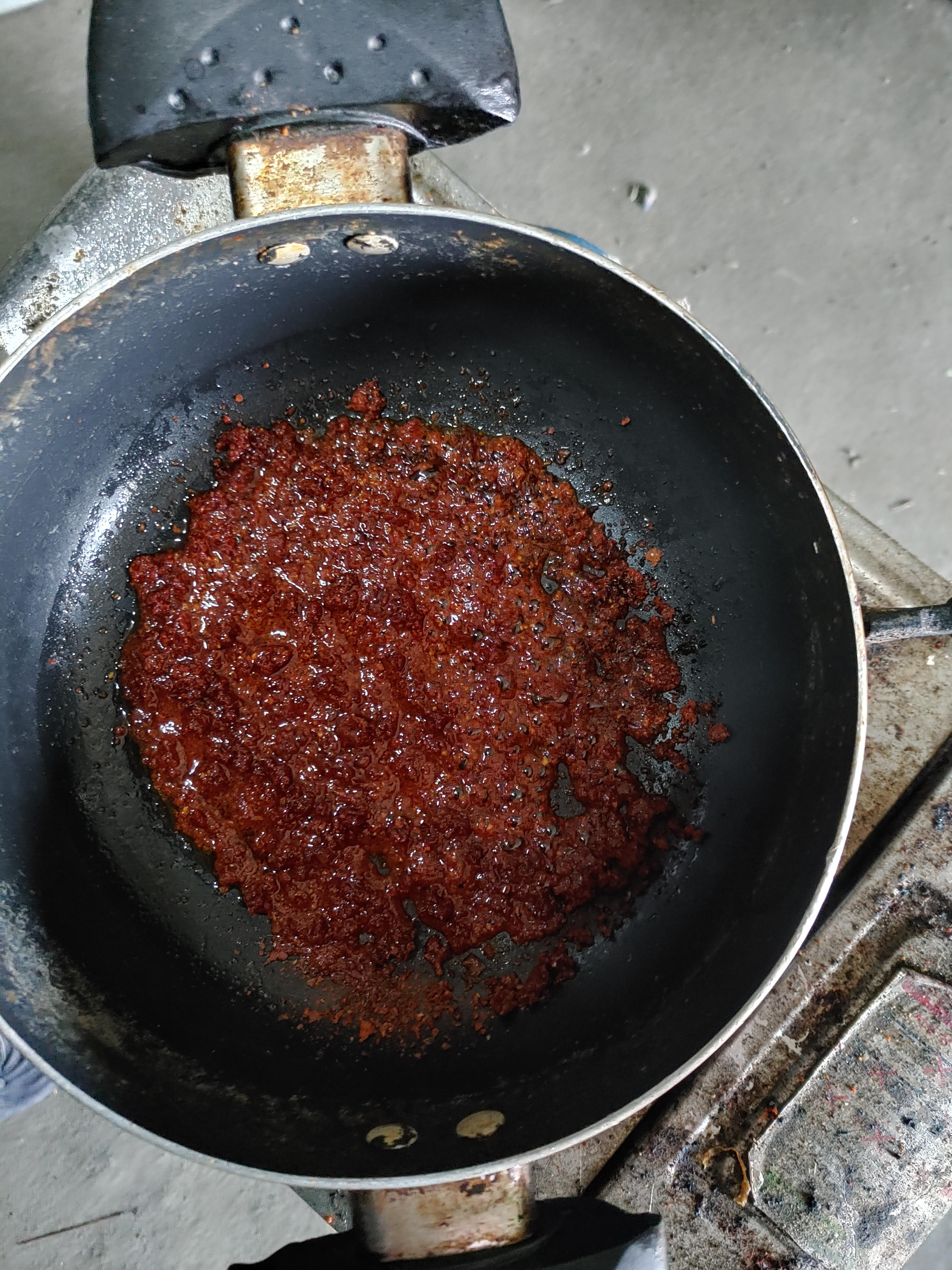  오늘 점심.작업장에서 직접 끓인 삼겹살 김치찌게.