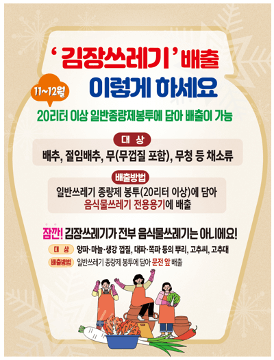 김장쓰레기 배출방법 , 대상