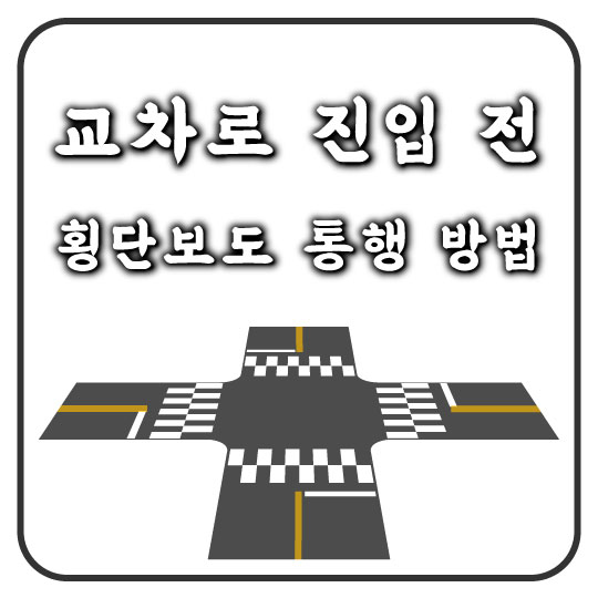  [비보호 우회전 상식] 교차로 진입 전 횡단보도 통행 방법