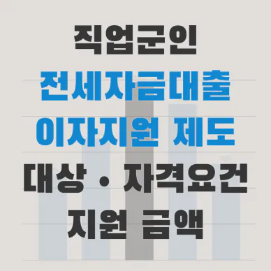 직업군인-전세자금대출-이자지원-제도의-대상-자격요건-지원금액