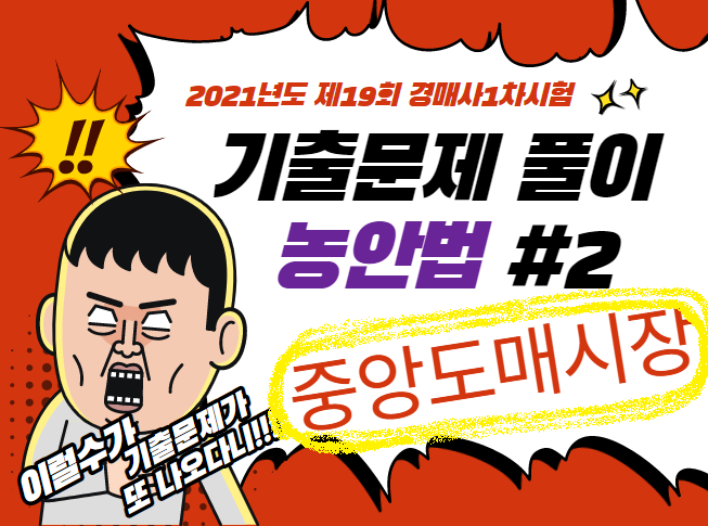  2021년도 제19회 경매사1차 국가자격시험 기출문제풀이(농안법 #2)