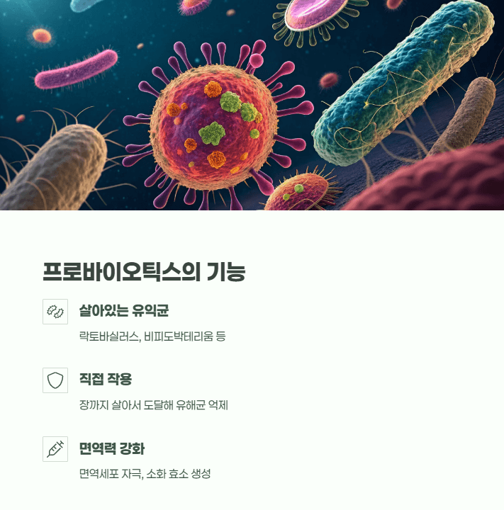 프리바이오틱스와 프로바이오틱스 차이점