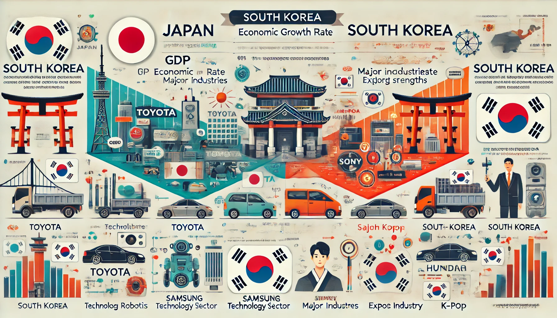 일본 경제와 한국의 차이 이미지