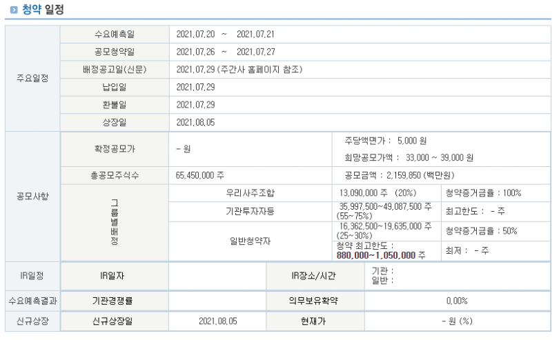 카카오뱅크 청약일정
