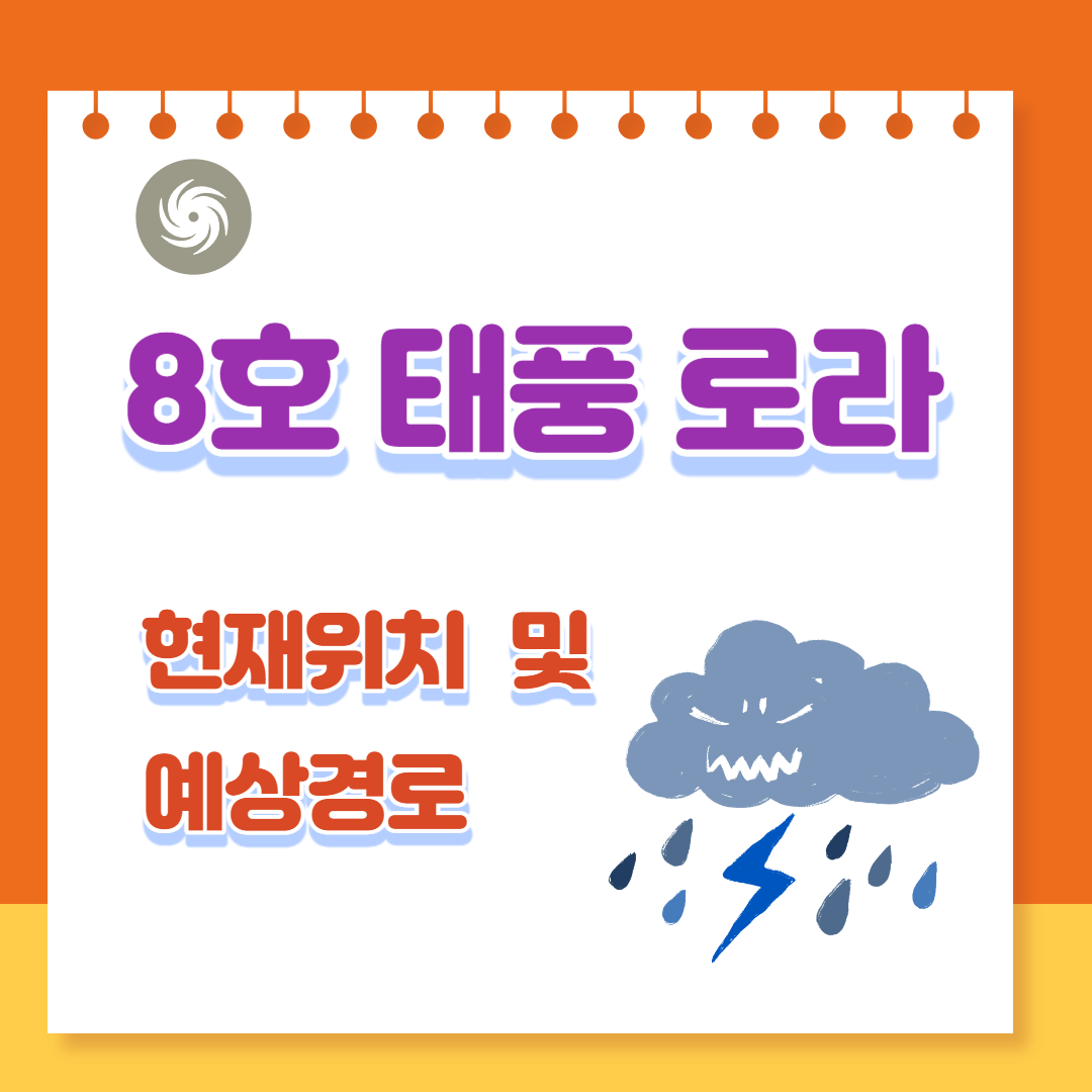  8호 태풍 도라 현재 위치 및 경로예상, 우리나라 미치는 영향 등