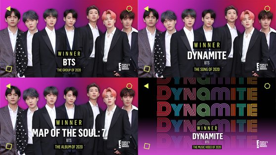  방탄소년단, 2020 피플스 초이스 어워즈 4관왕 BTS 빅히트 엔터테인먼트