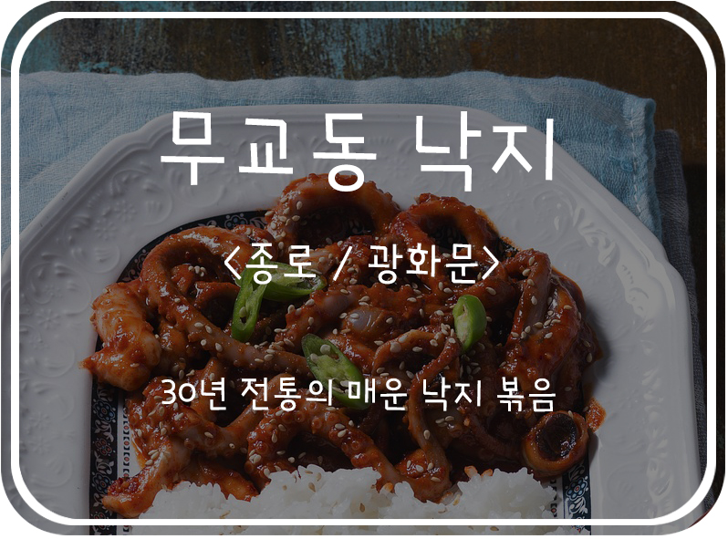  [종로/광화문] 무교동 낙지, 말이 필요 없는 낙지볶음 맛집