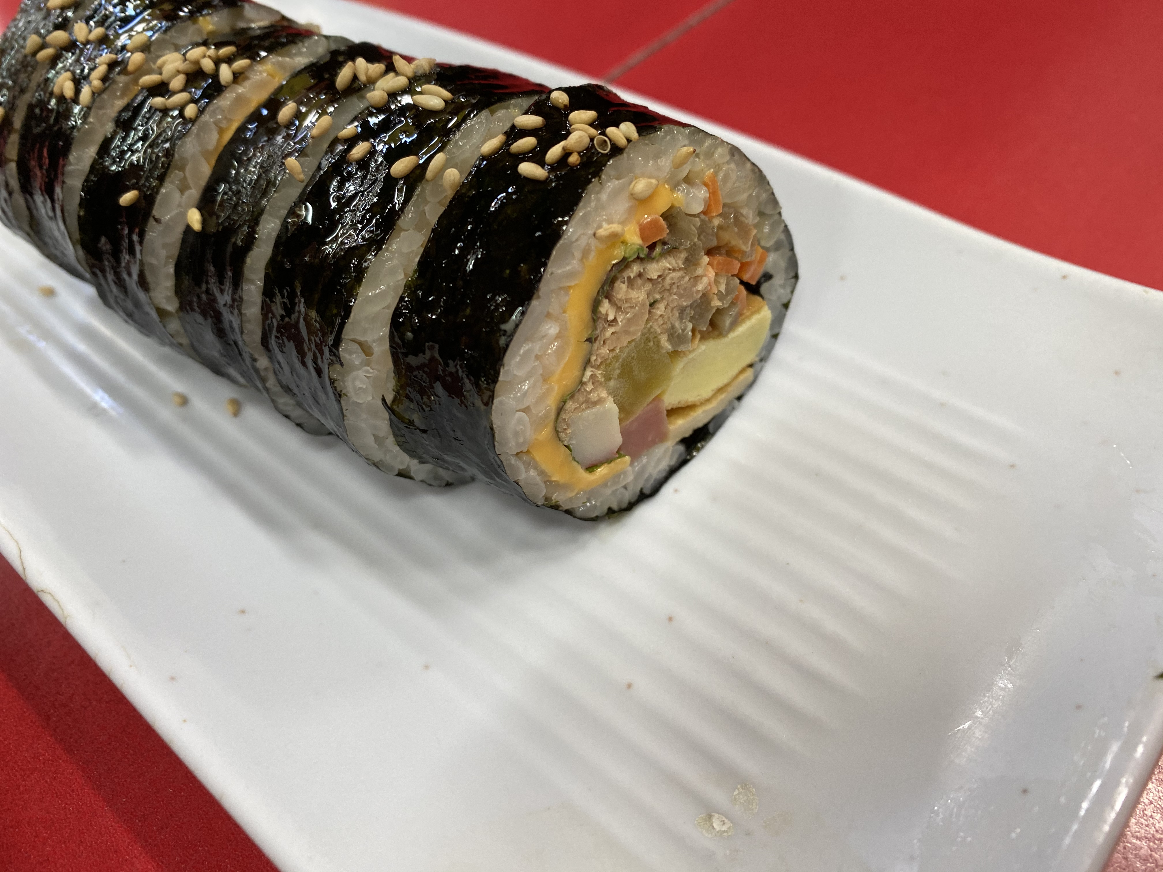 모듬김밥 단면