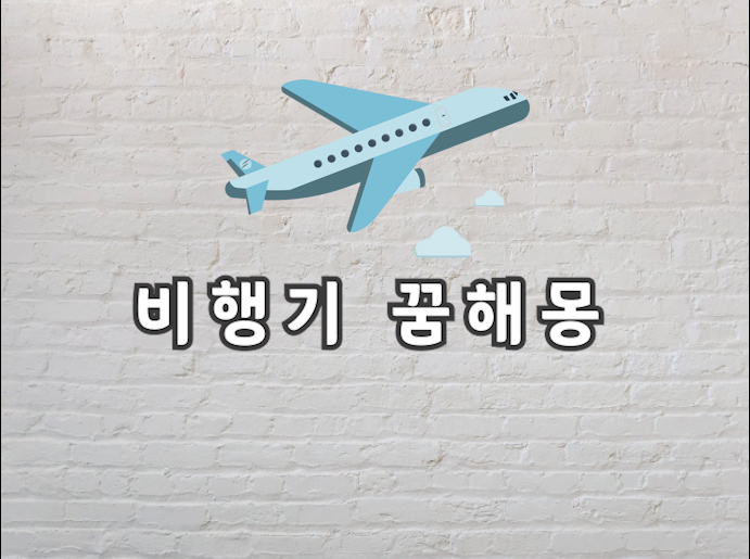  비행기 꿈 비행기 꿈해몽을 정확하게 살펴보자