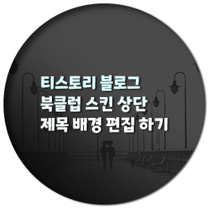  티스토리 블로그 북클럽 스킨 상단 제목 배경 편집하기