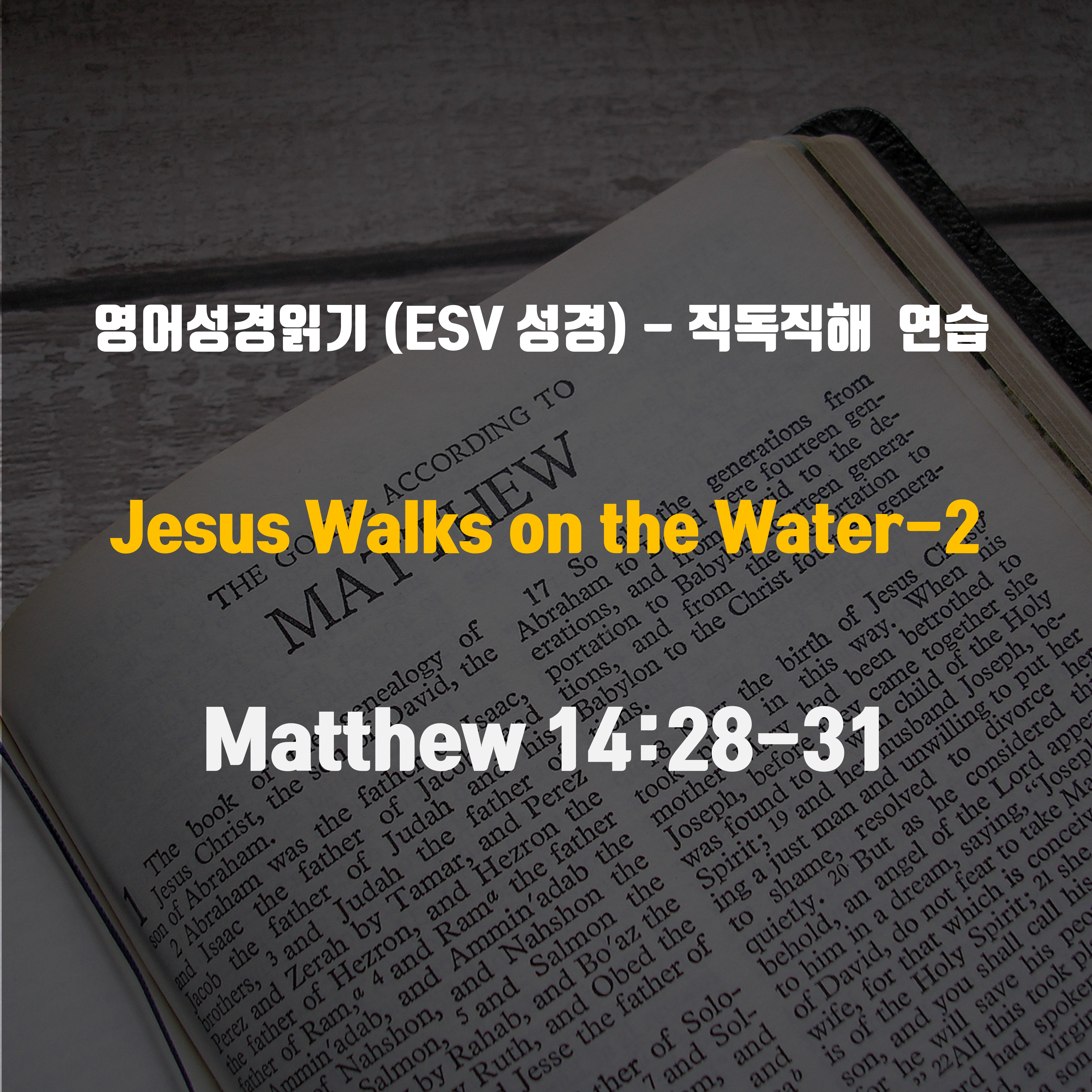 물 위를 걷는 예수님