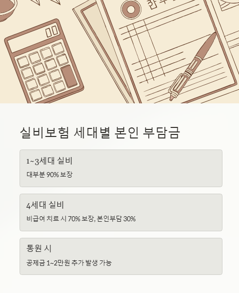실비보험 세대별 본인 부담금