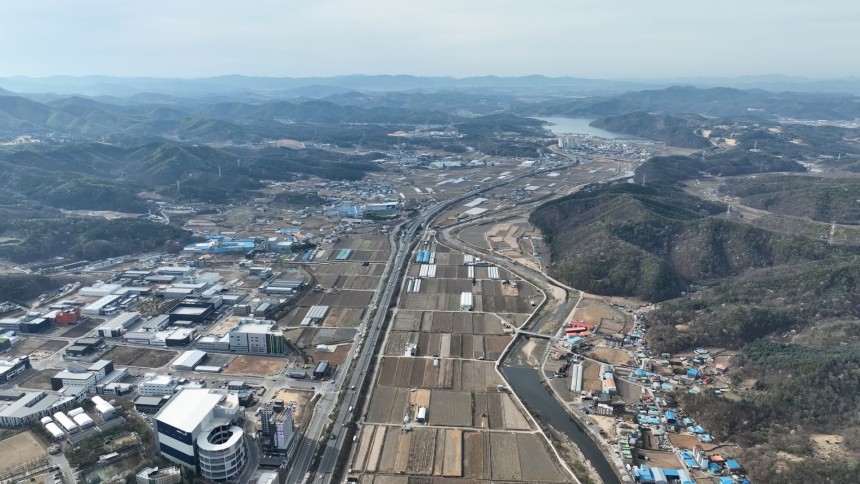 용인 첨단 시스템 반도체 국가산단이 들어설 이동·남사읍 일대 전경.