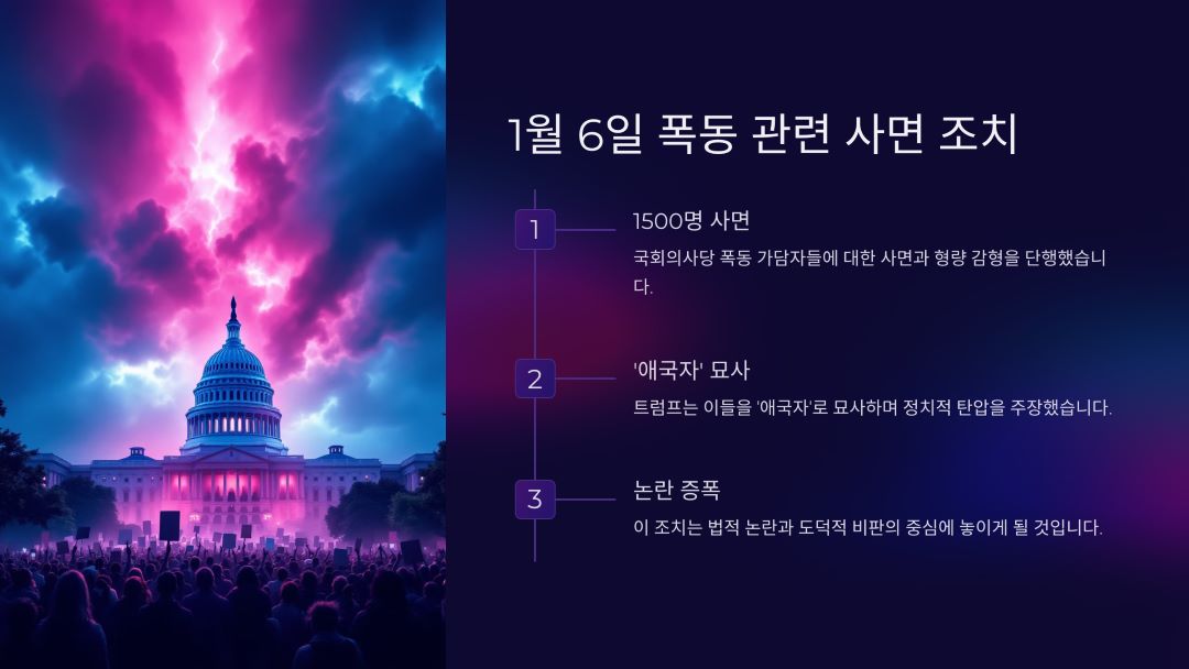 1월 6일 폭동 관련 사면 조치
