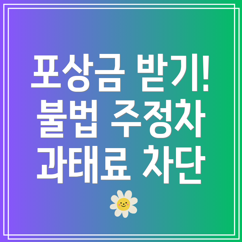 안전신문고 포상금과 불법 주정차 위반 신고 과태료 총정리!