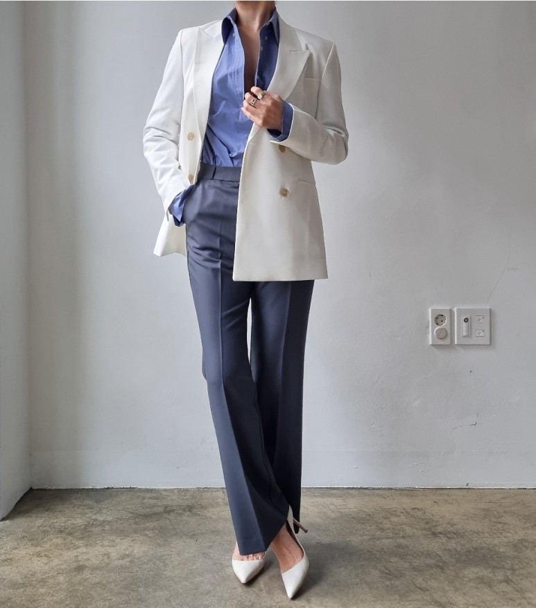 색상 배색 품절상품과 배송지연안내 - 메종셔츠 ( 블루색상 31