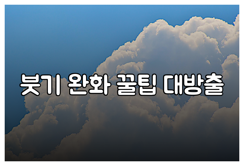 붓기 완화 꿀팁 대방출