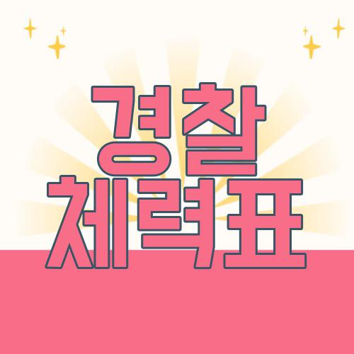 경찰 체력표