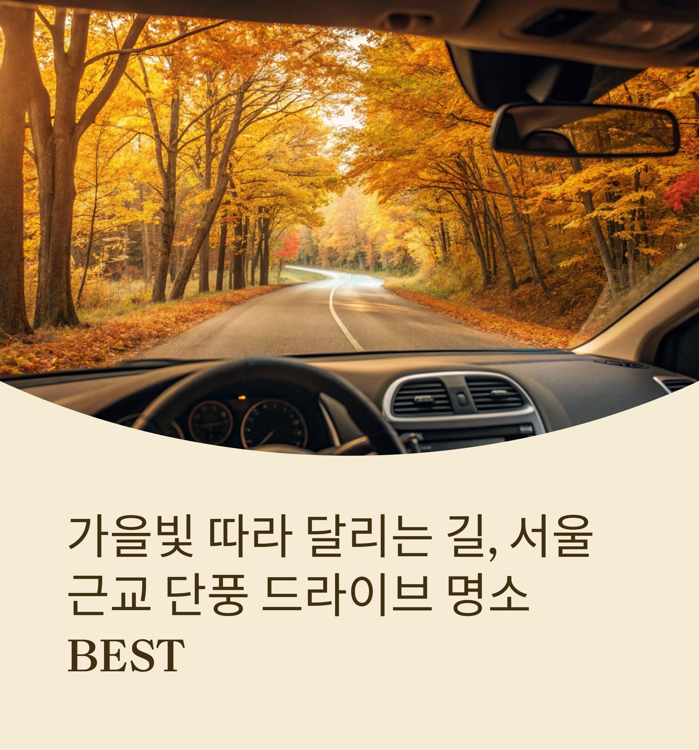 가을빛 따라 달리는 길, 서울 근교 단풍 드라이브 명소 BEST