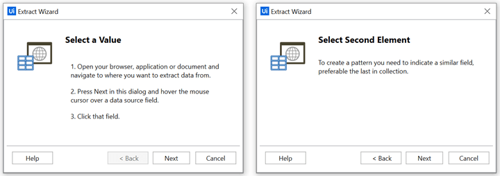 Extract Wizard 화면 1