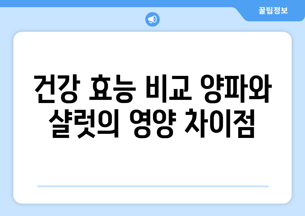 건강 효능 비교 양파와 샬럿의 영양 차이점