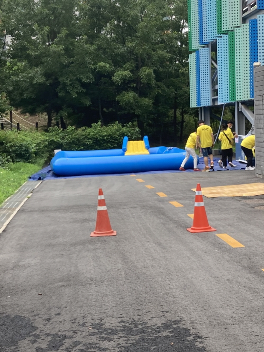  경기도 일산광림교회 여름성경학교 에어바운스 수영장 미니 슬라이드 설치