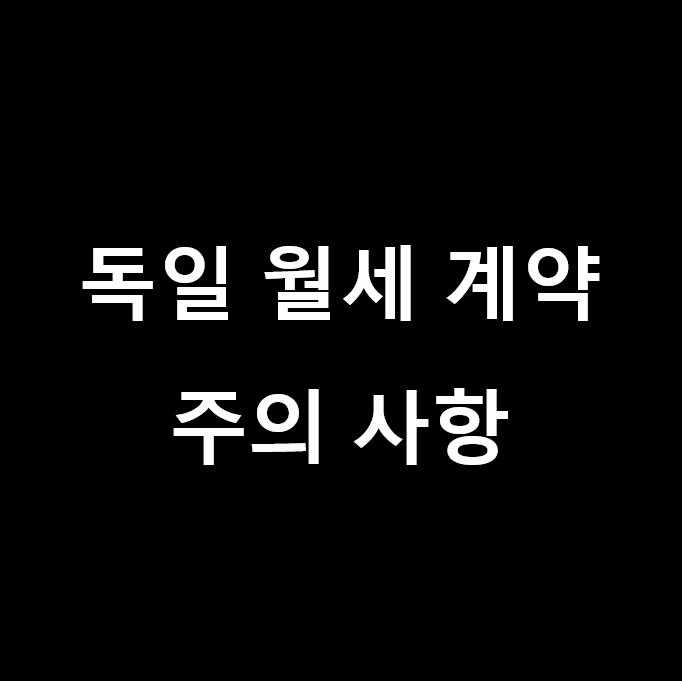  독일 월세 계약 시 주의 사항 (Mietvertrag), 눈 뜨고 코 베어가는 독일 집주인?? (feat, 독일 이민)