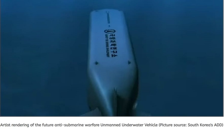 ADD&#44; 대잠 탐지소나용 수중 음향센서 핵심기술 국내 확보 VIDEO: Anti submarine warfare Unmanned Underwater Vehicle successfully tested by South Korea