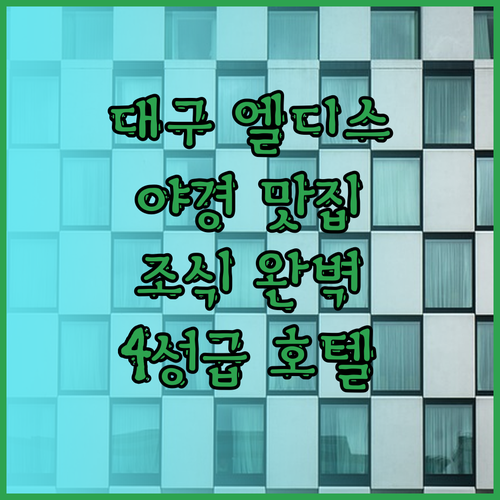대구 엘디스 리젠트 호텔 야경 맛집 