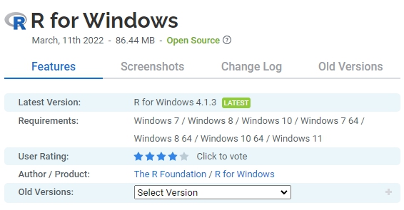 R for Windows 무료 다운로드