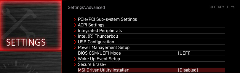 MSI Driver Utility Installer
