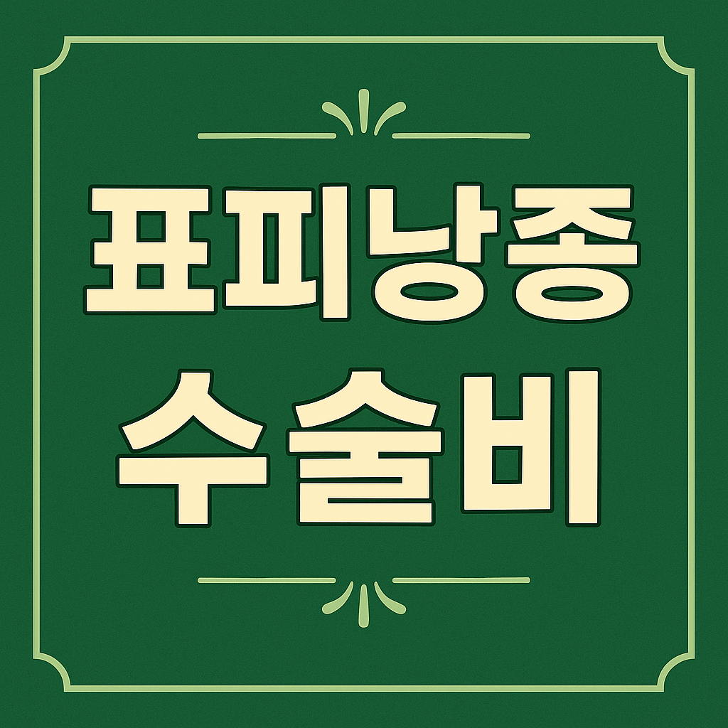 표피낭종 수술비