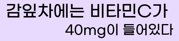  (10) 감잎차에는 비타민C가 40mg이 들어있다.