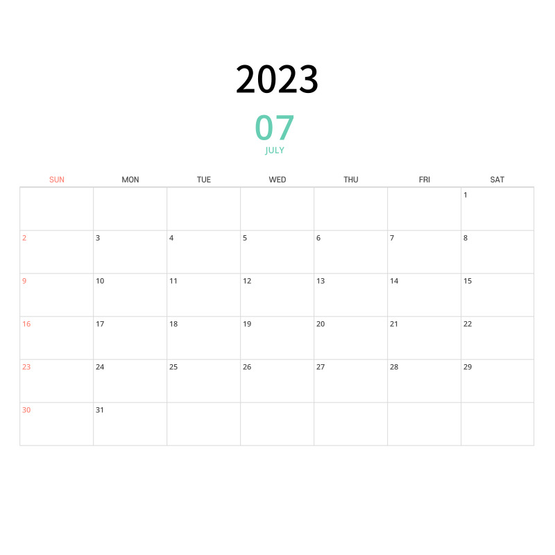 2023년 달력 무료 다운로드 카카오톡 톡캘린더