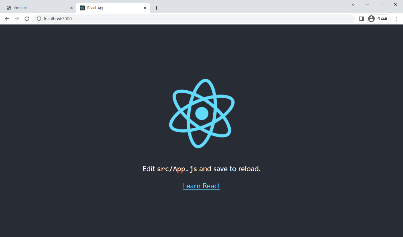 React 컨테이너 동작 확인