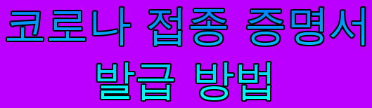  백신 접종 증명서 COOV로 발급 초간단 방법(꼭 받아야 하는 이유)