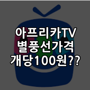  아프리카tv 별풍선 가격 개당 100원??