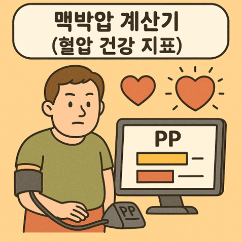 맥박압 계산기 (혈압 건강 지표)