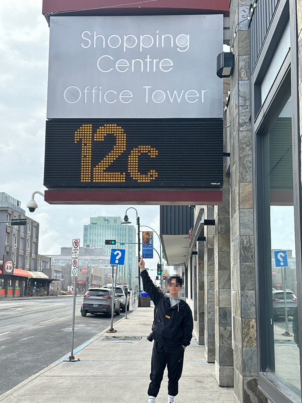 캐나다 옐로나이프 온도 표시