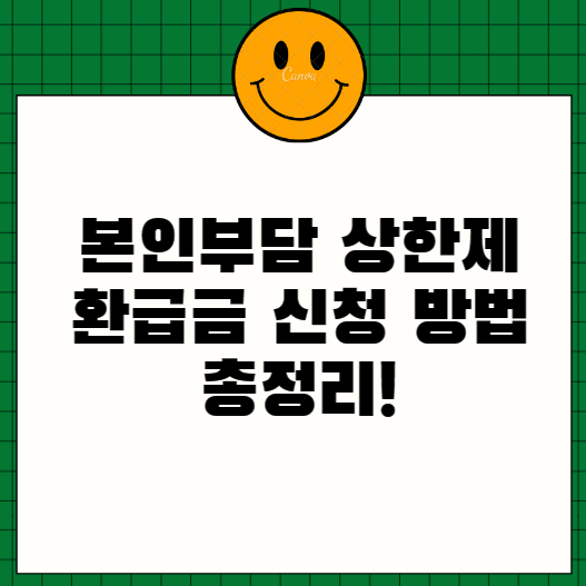  본인부담 상한제 환급금 신청 방법 총정리!
