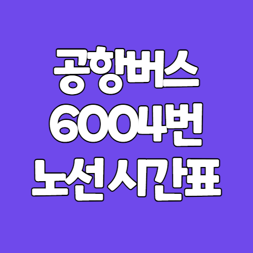 인천공항 6004번 공항버스 시간표